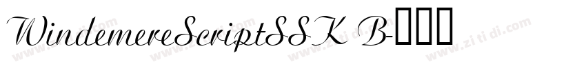 WindemereScriptSSK B字体转换